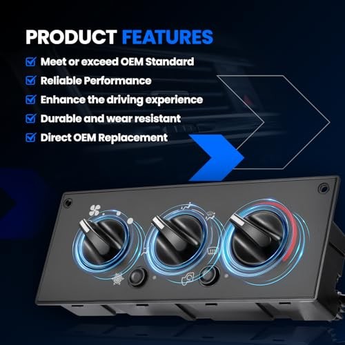 HVAC A/C Heater Climate Control Panel Module with Blower Motor Switch 599-5511