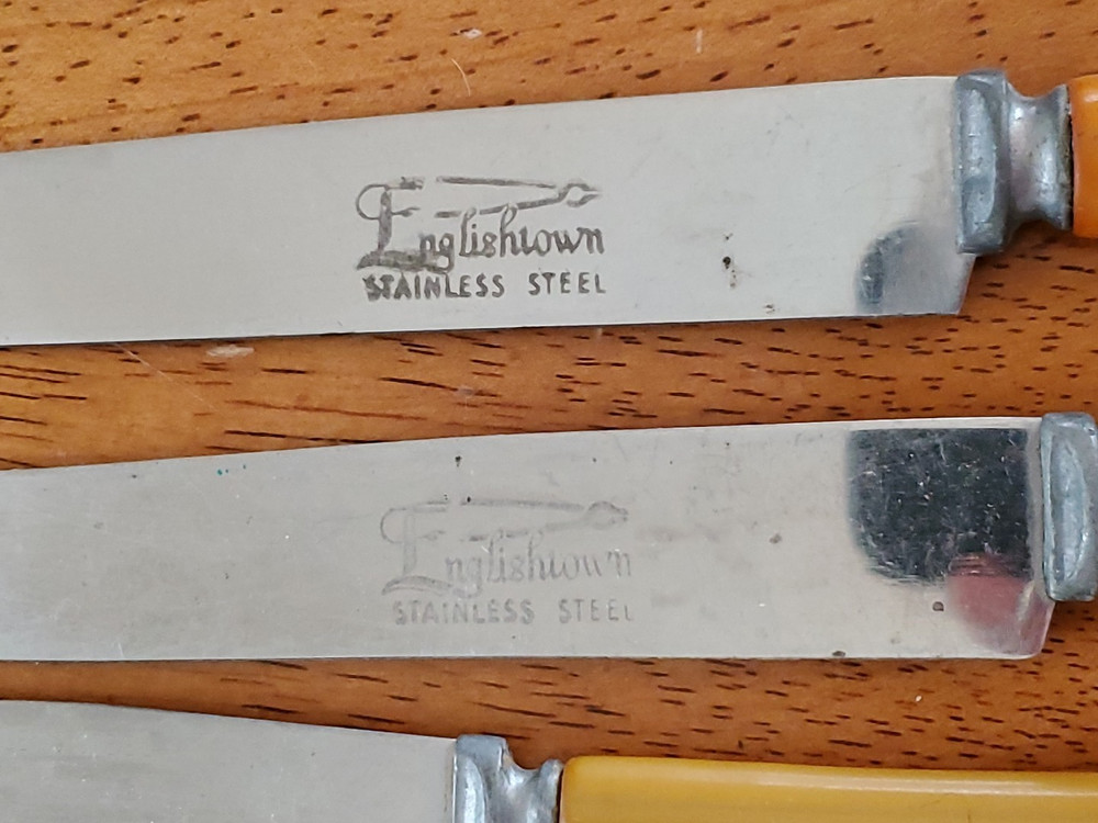 Vintage Bakelite Butterscotch Silverware Flatware Cutlery Mixed Lot 28