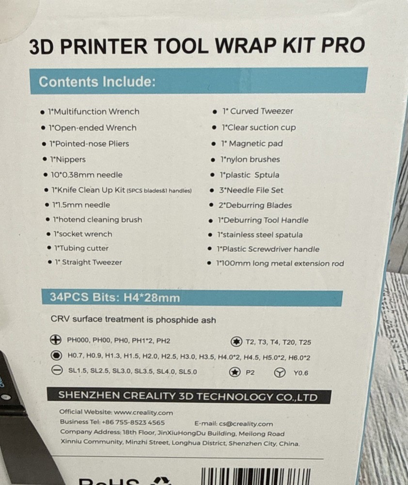 Creality 3D Printer Tool Wrap Kit Pro Assembly/Removal/Filament Cutting Tools