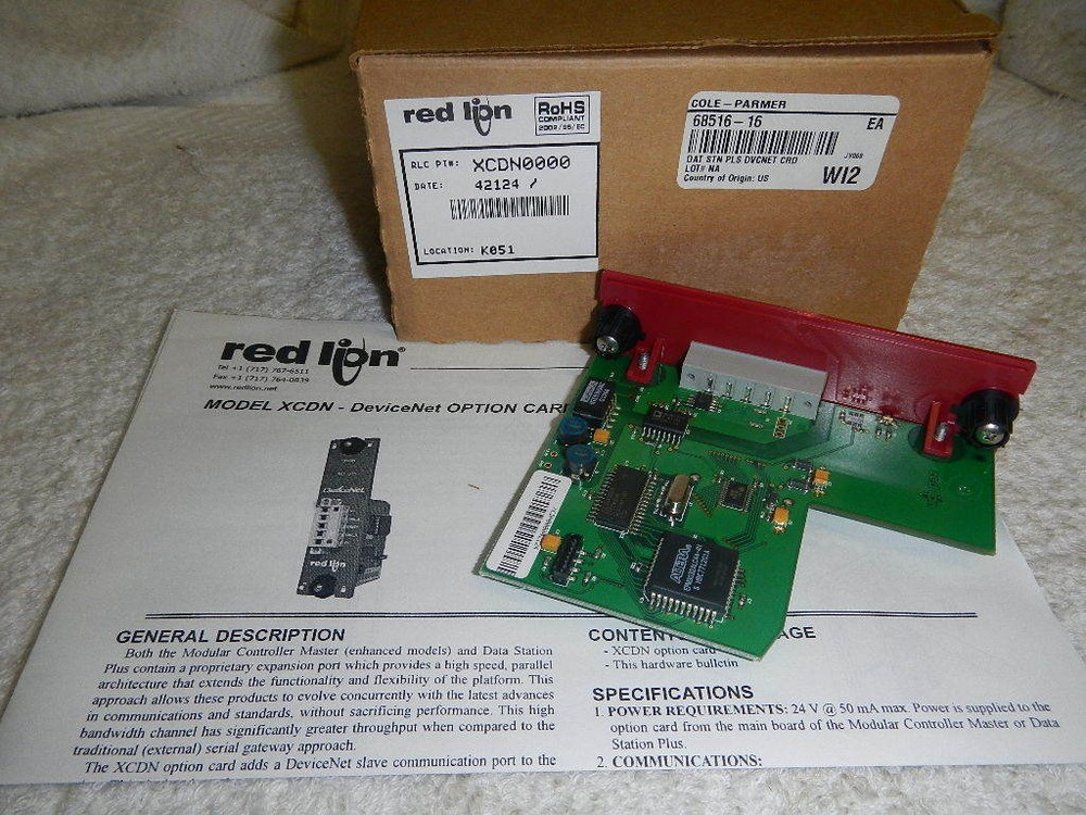 Red Lion XCDN0000 Option Card For Data Station Plus & Modular Controller