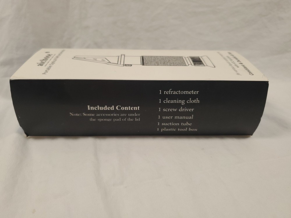 NEW Aichose Portable BRIX Optical Refractometer w/ ATC function. 6 Piece Set