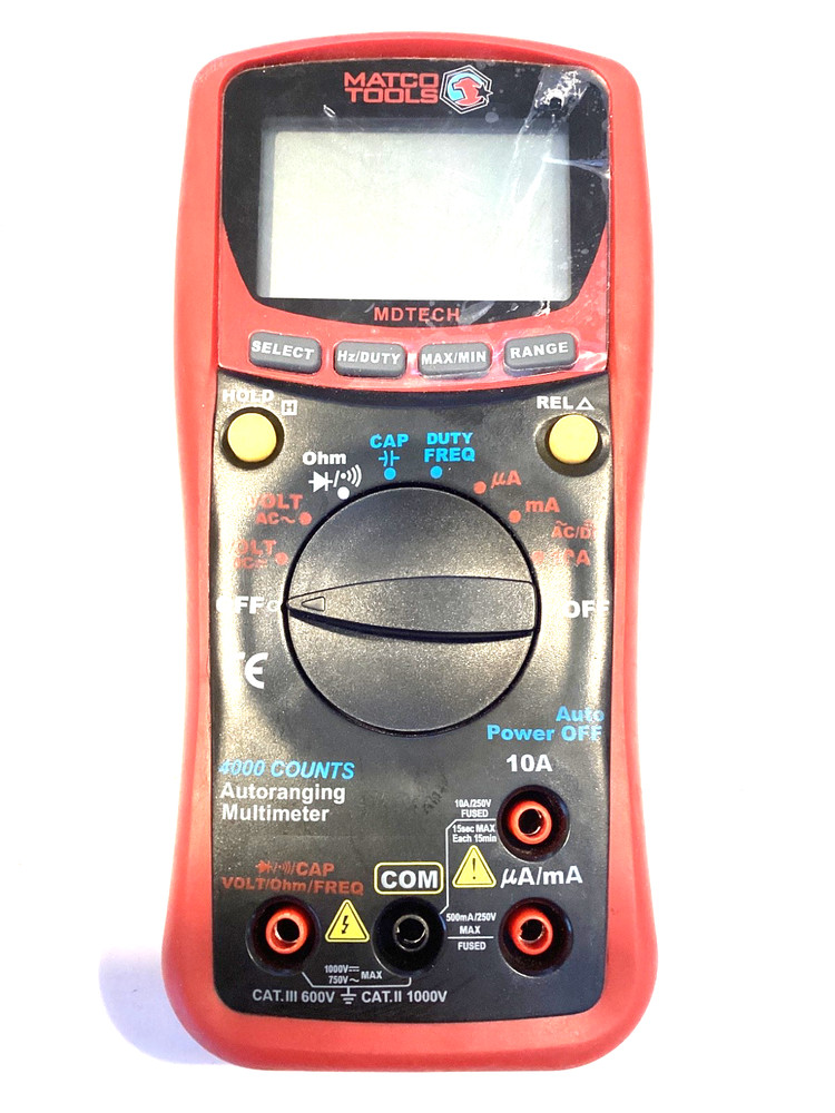 Matco Tools MDTECH Auto Ranging Digital Multi Meter Kit Leads Pouch Manual NICE