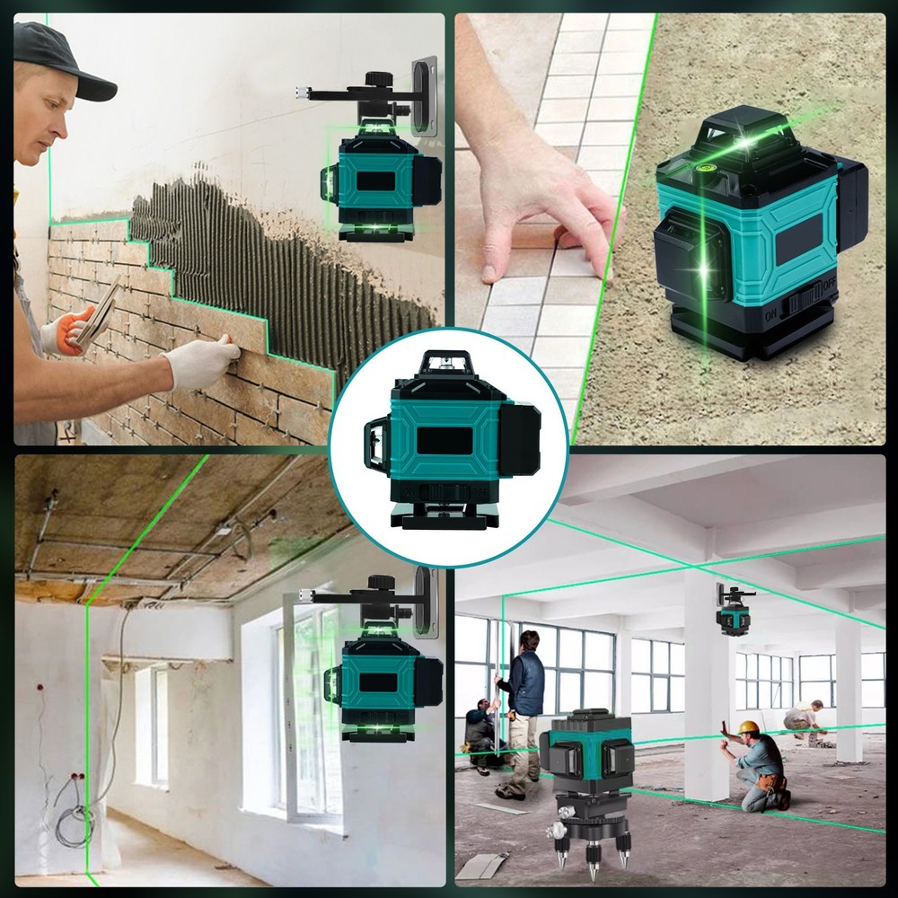 Outdoor Laser Level 16 Lines Self-Leveling German LD Light Source Rechargeable