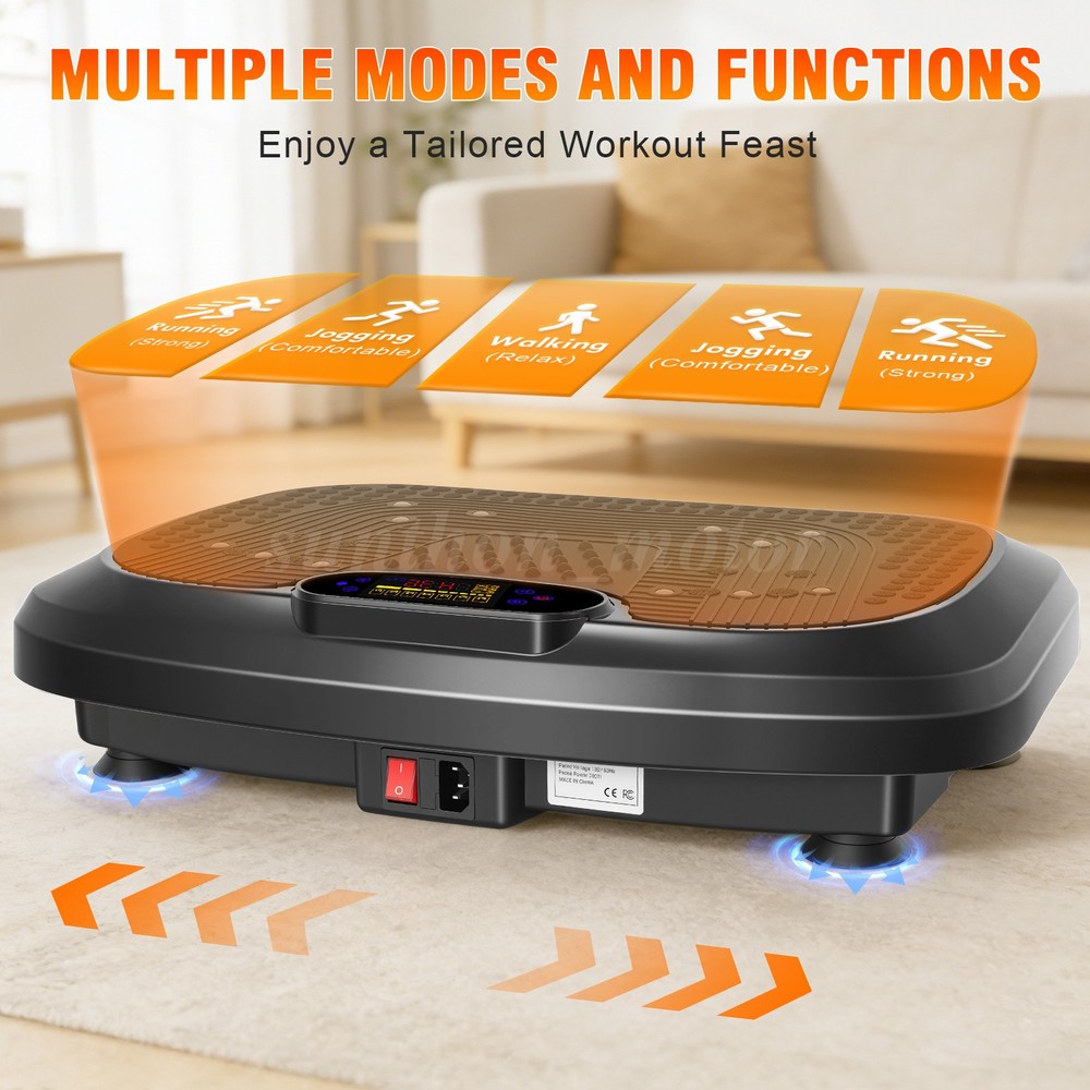 Vibration Plate Exercise Machine–200 Speed Levels + 10 Preset Programs 450lbs