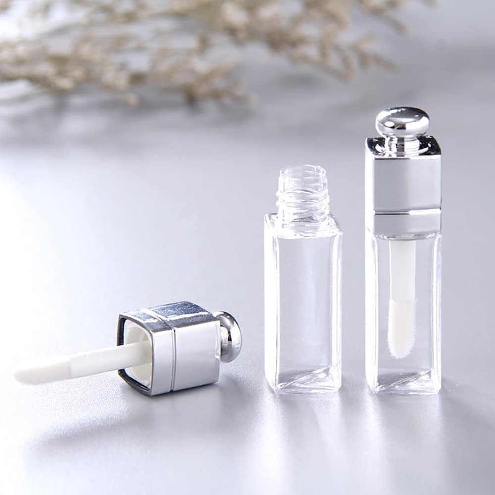6 Pcs 3ml Empty Lip Gloss Tubes Containers Clear Refillable Lip Balm Bottles ...