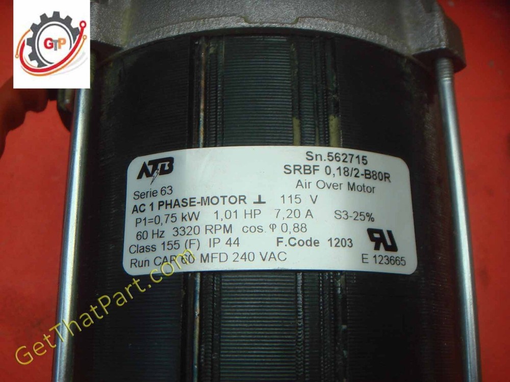 Ideal 9005884 DestroyIt 2604 Complete 1HP Encoder B80R Main Motor Assy