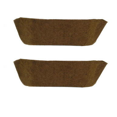 36" Long Molded Coco Fiber Replacement Liners for Window Hayrack Planters - 2 pk