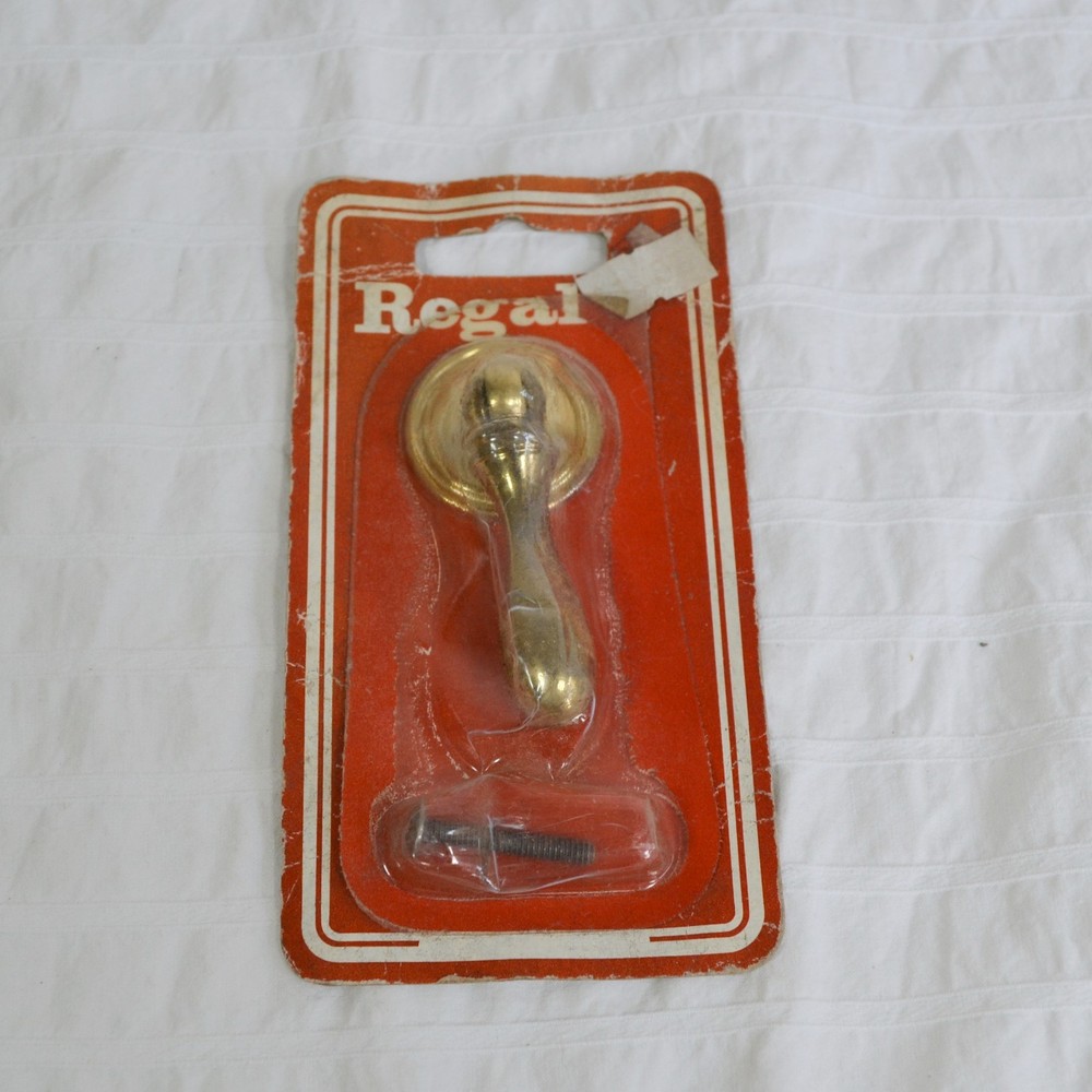 Vintage Regal Brass Drop Handle x1, Cabinet Drawer Cupboard Pull