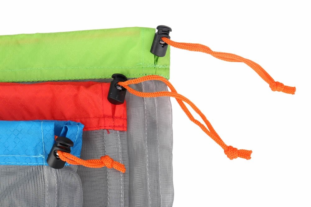 Lightweight See-through Mesh Stuff Sack Ditty Bags, Nylon Drawstring Storage ...