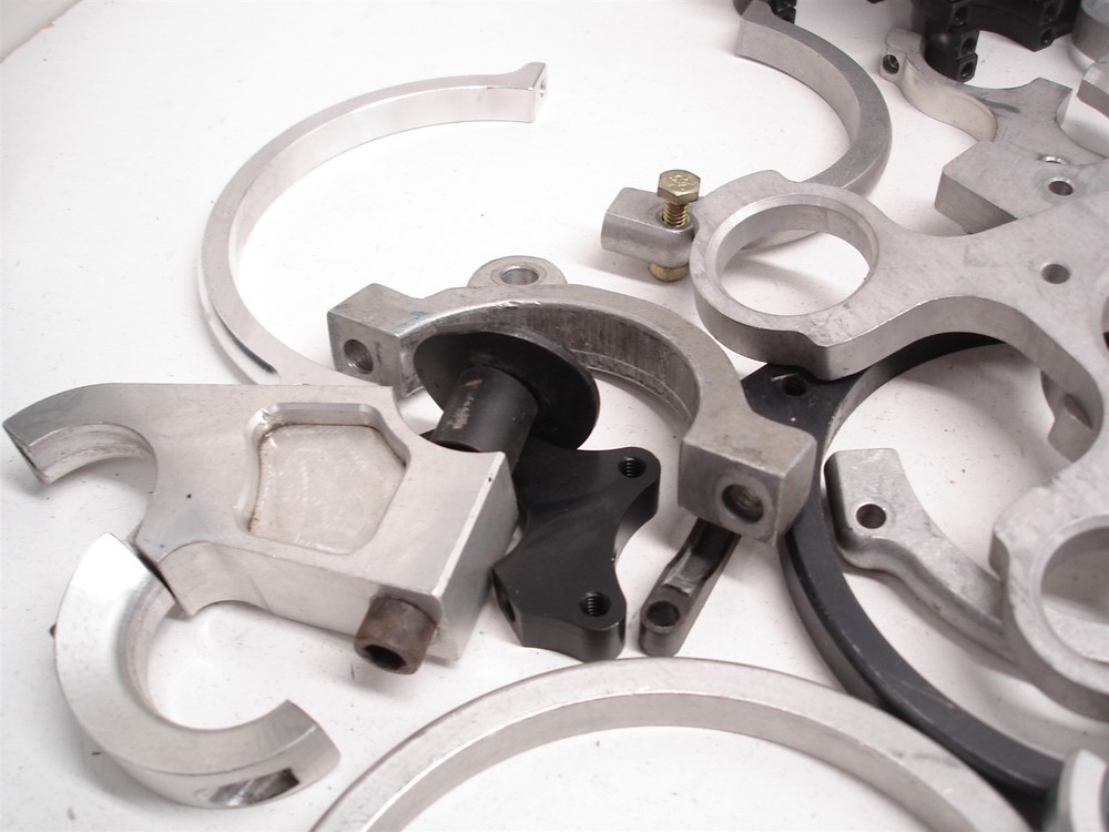 BULK 130+pcs NASCAR BILLET ASSORTED FIREBOTTLE MOUNTING BRACKETS ASSORTED CLAMPS