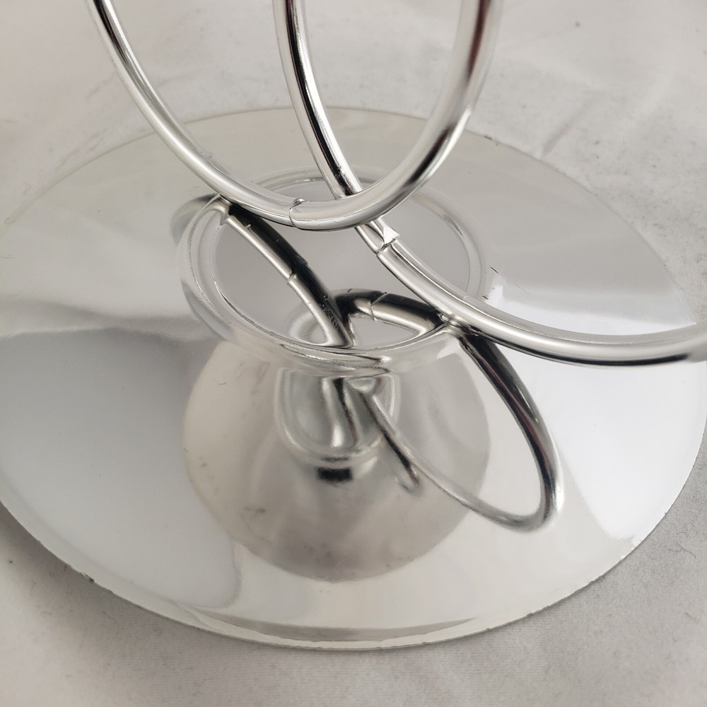 Two Ring Candle Holder 4" tall 4/75" in Diameter