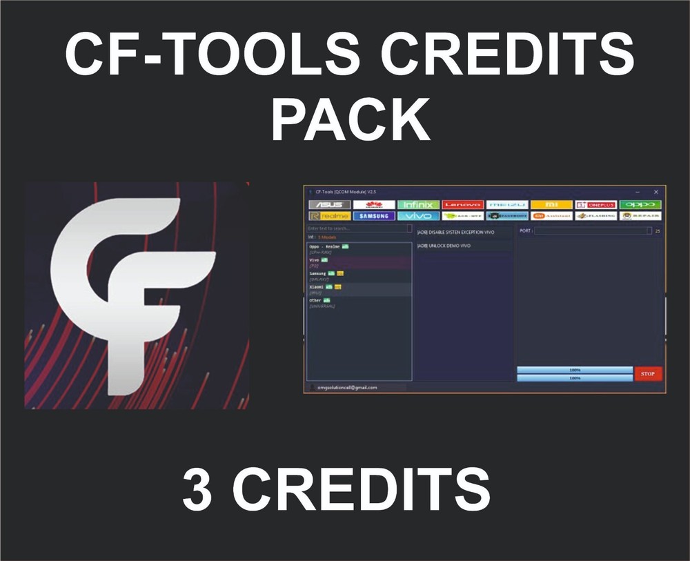 CF-Tools Credits Pack, 3 Credits, For Xiaomi