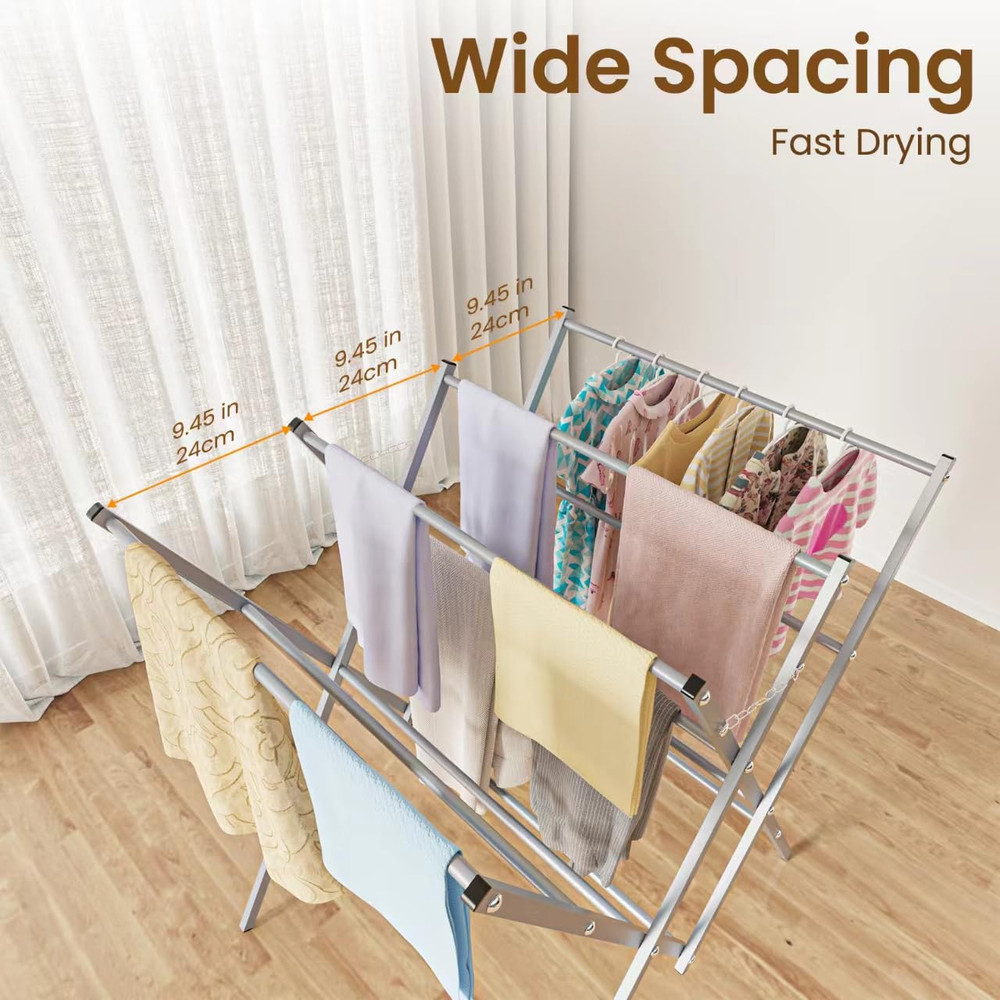 Whitmor Oversized Metal Drying Rack, Silver