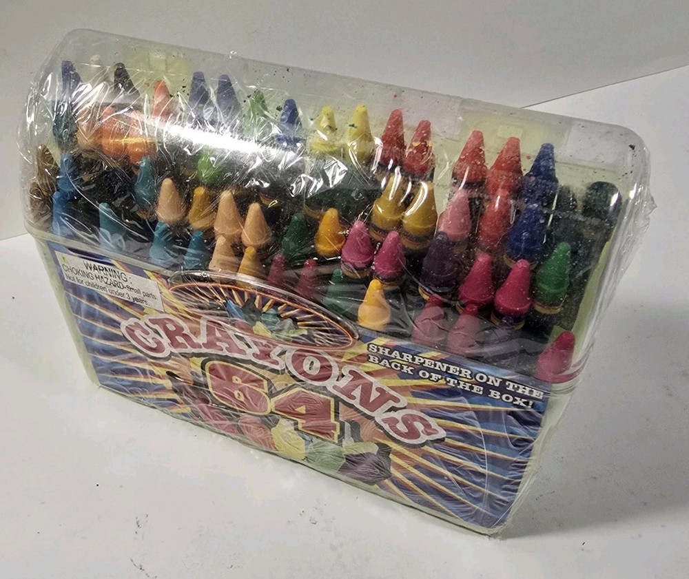 64 Crayons With Sharpener By Greenbriar Sealed In Box