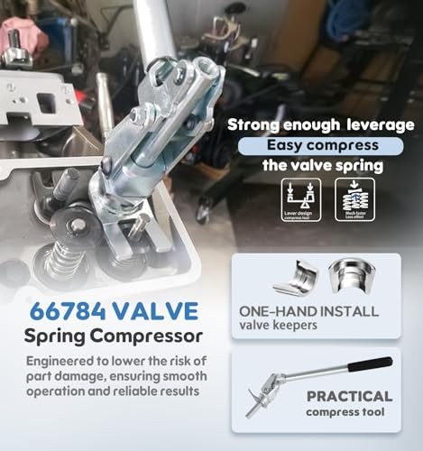66784 Valve Spring Compressor Tool Universal for 3/8" & 7/16" Studs, Quick