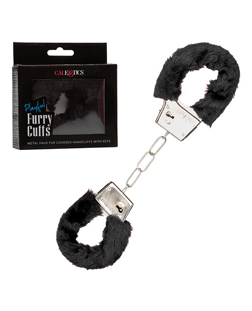 CalExotics Playful Furry Cuffs Black