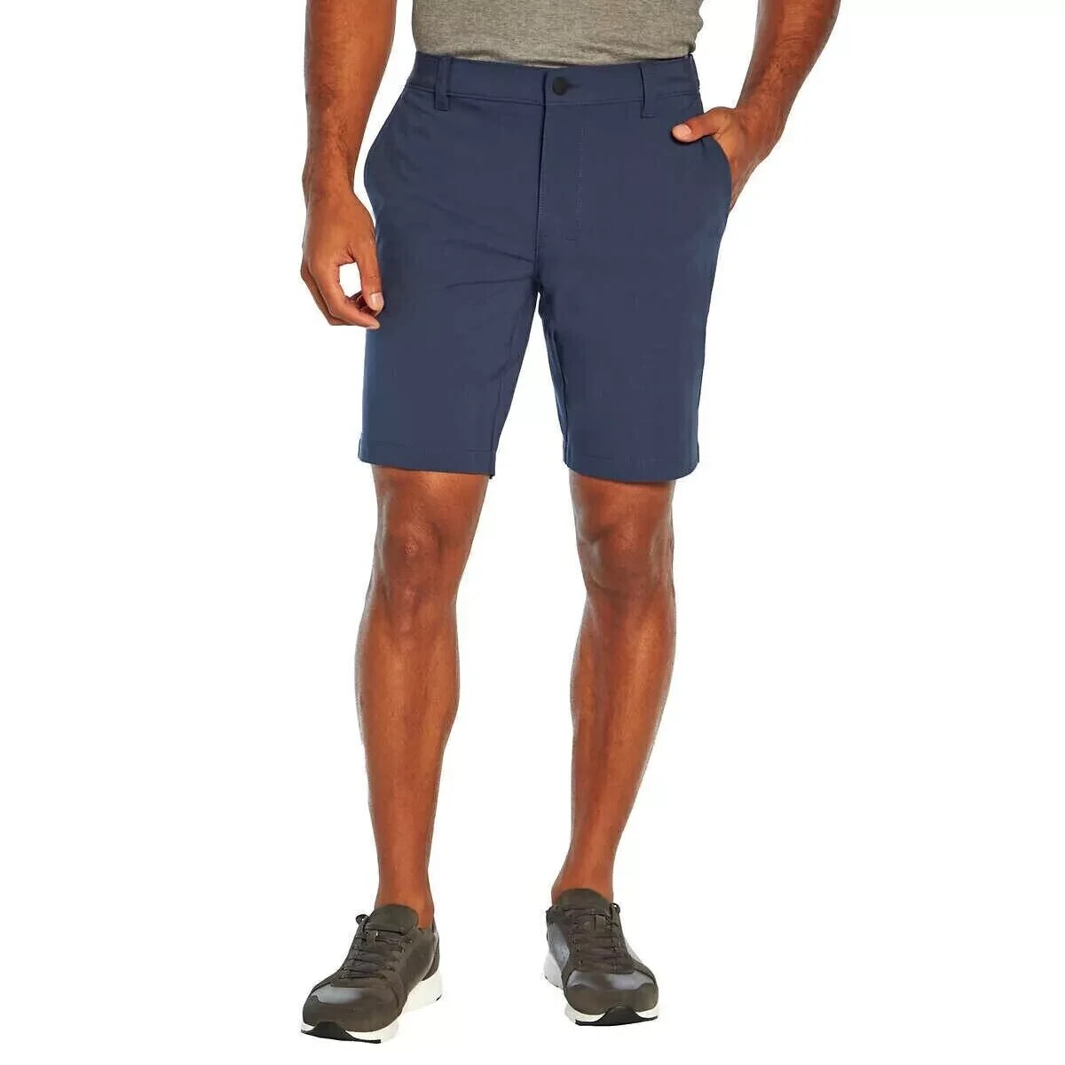 Banana Republic Men's Comfort Flat Front Shorts, Blue, Size 38