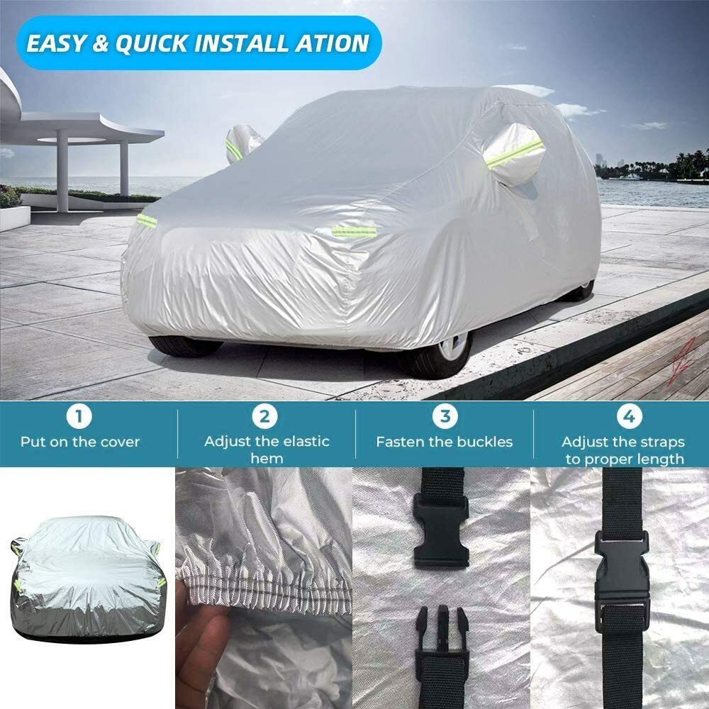 For E46 E90 E91 E92 E93 Car Cover Waterproof 6Layers Rain Protection Dust Proof