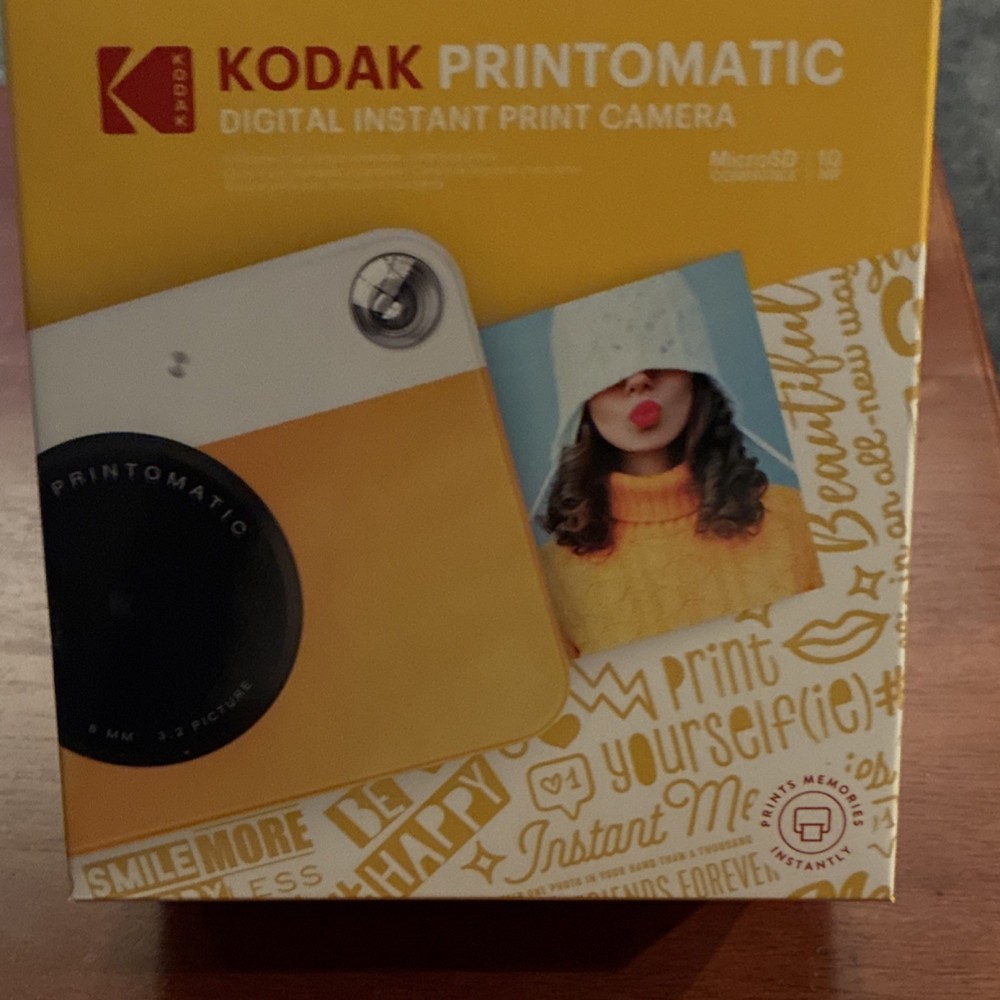 Kodak Printomatic Instant Print Camera Yellow White