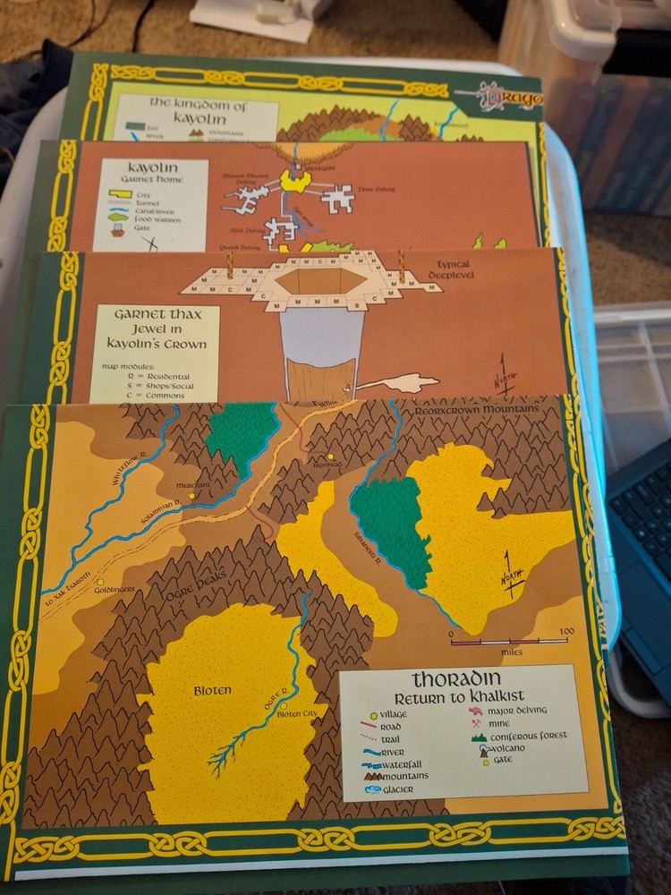 Dwarven Kingdoms of Krynn. Missing 2 maps. Box set