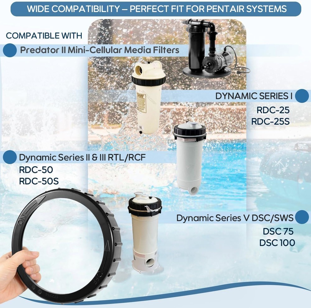 R172214 Lock Ring Replacement for Pentair Rainbow Pool System,for Dynamic Series