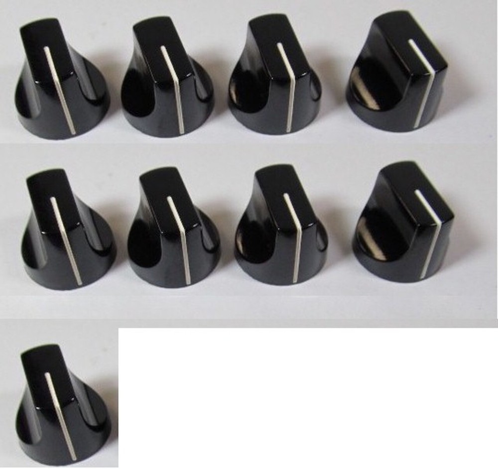 RL Drake Set of 9 NEW Pointer Knobs for TR-3, TR-4, TR-4C Series