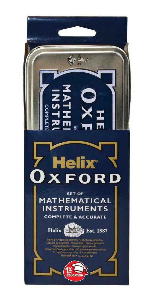 Helix Oxford Maths Set with Storage Tin ORIGINAL