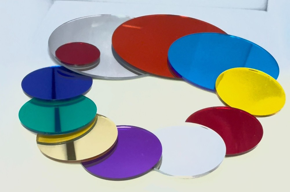 MIRROR Acrylic Plexiglass 1/8" Plastic Sheet Circle Round Diameter