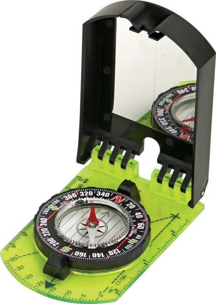 Explorer Folding Compass With Sighting/Signaling Mirror Ruler - RO347