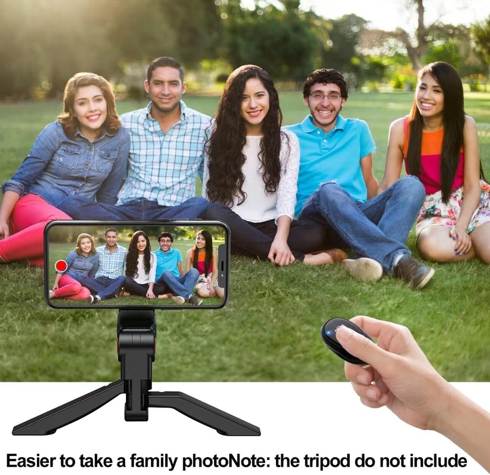 2 Pcs Camera Shutter Wireless Bluetooth Remote Control for Android Apple iPhone