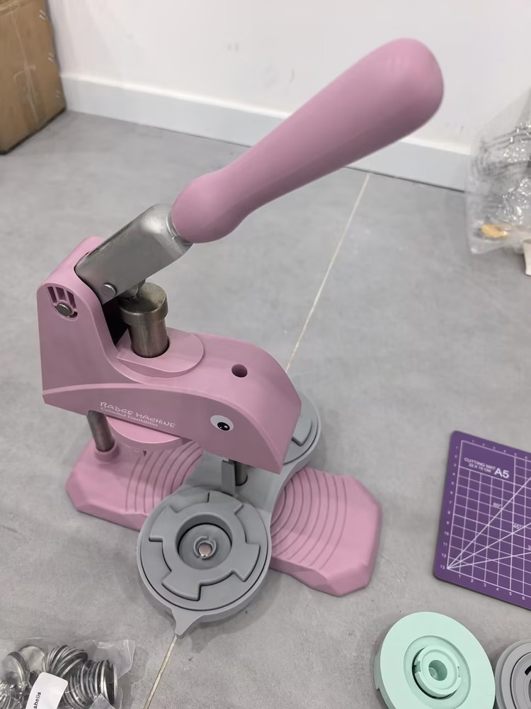 Button Maker Machine 3 Sizes DIY Pin Making Machine 1+1.25+2.25 inch 300 Button