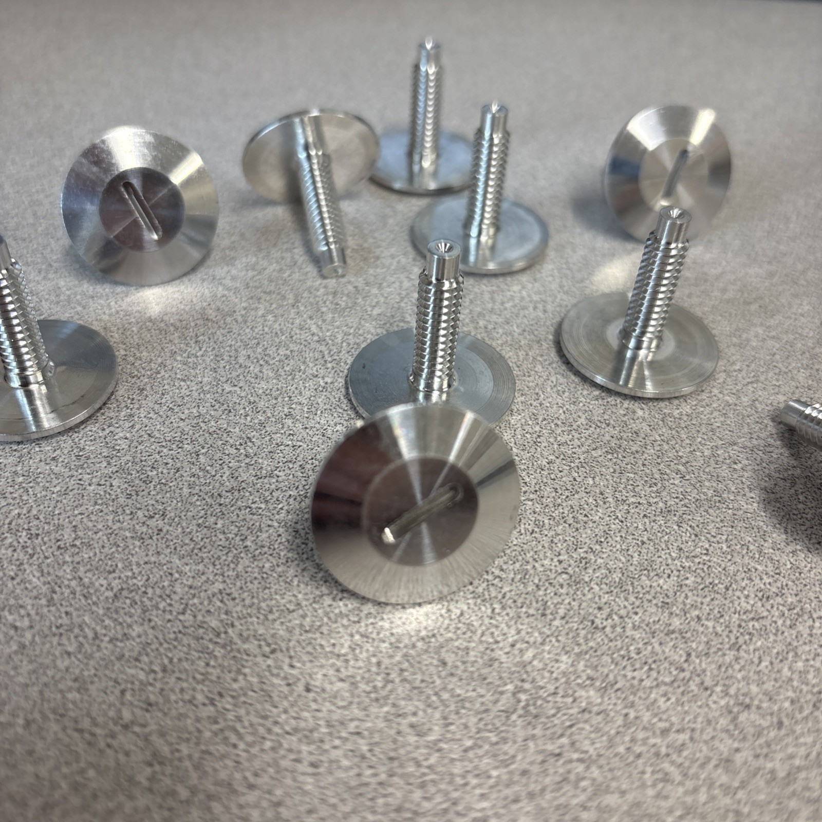 Body Bolt- MILL Aluminum Plunge Slotted Head- 1/4"-20 x 3/4"- Lot of 10