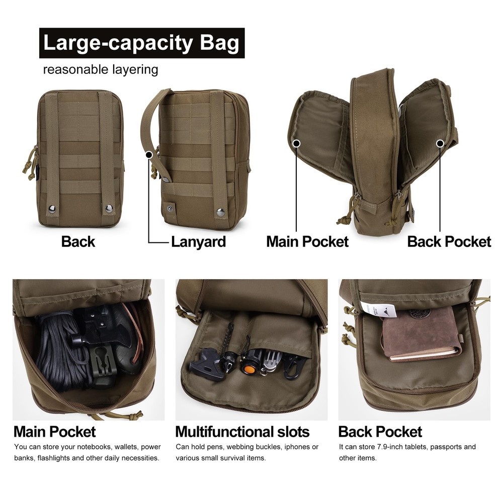 Tactical Molle Utility Pouch, Molle Attachment Military Modular Attachment, E...