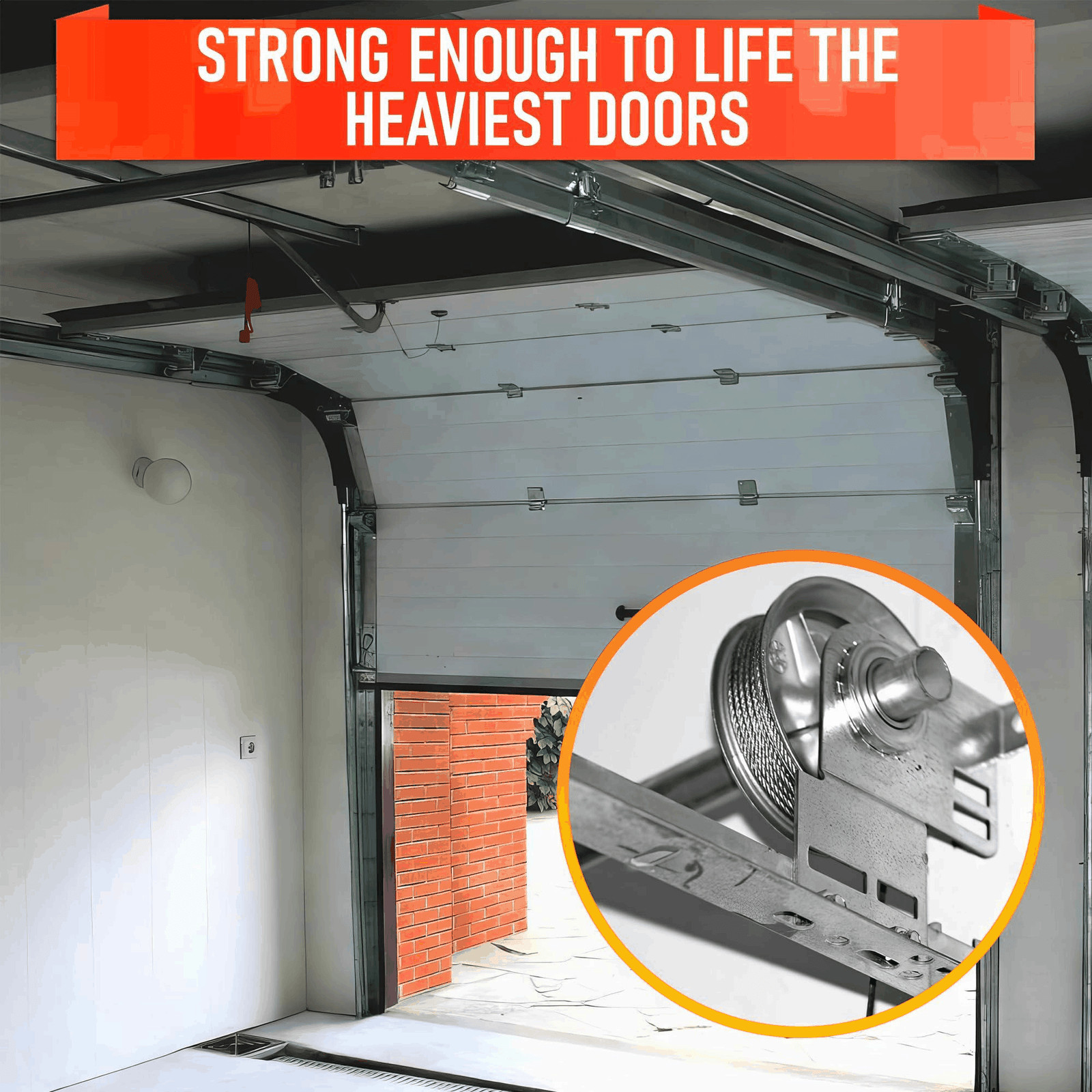 Garage Door Cable for 7 ft Door – 8 ft 6 in Long Heavy Duty 304 Steel