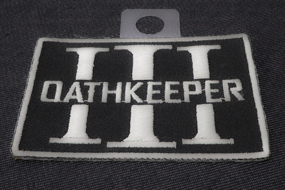 Oathkeeper Three Percenter Gray Patch- 3x2.1 inch - P4784