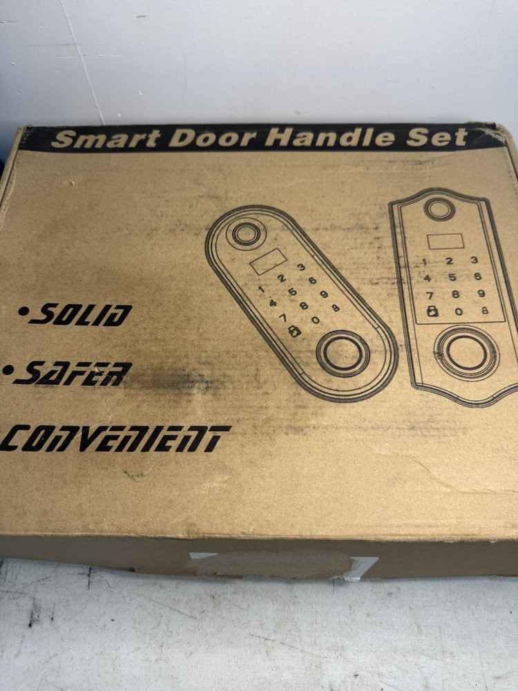 Smart door handle/lock Set Biometric Deadbolt BD-1 Silver/black Open Box