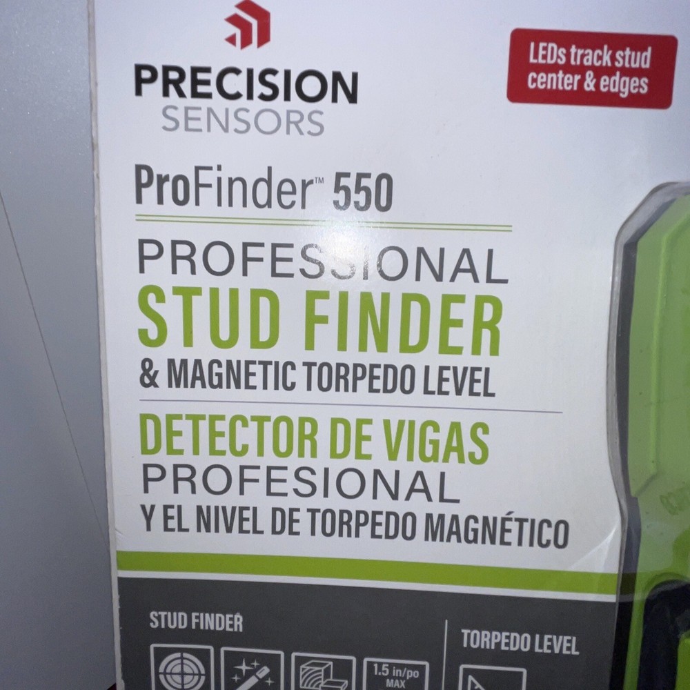 Precision ProFinder 550 Professional Digital Stud Finder & Torpedo Level (NEW)