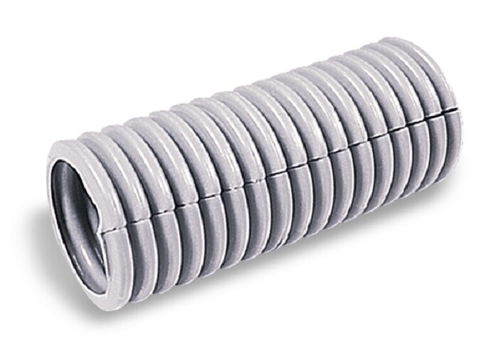 500', Waytek Flame Retardant Loom .75" ID Split Gray Polyethylene for Wire cable