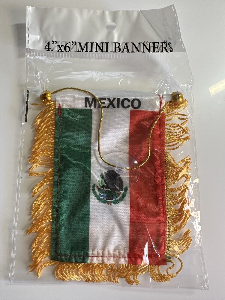 Mexico Mini Banner Black Eagle 4 X 6