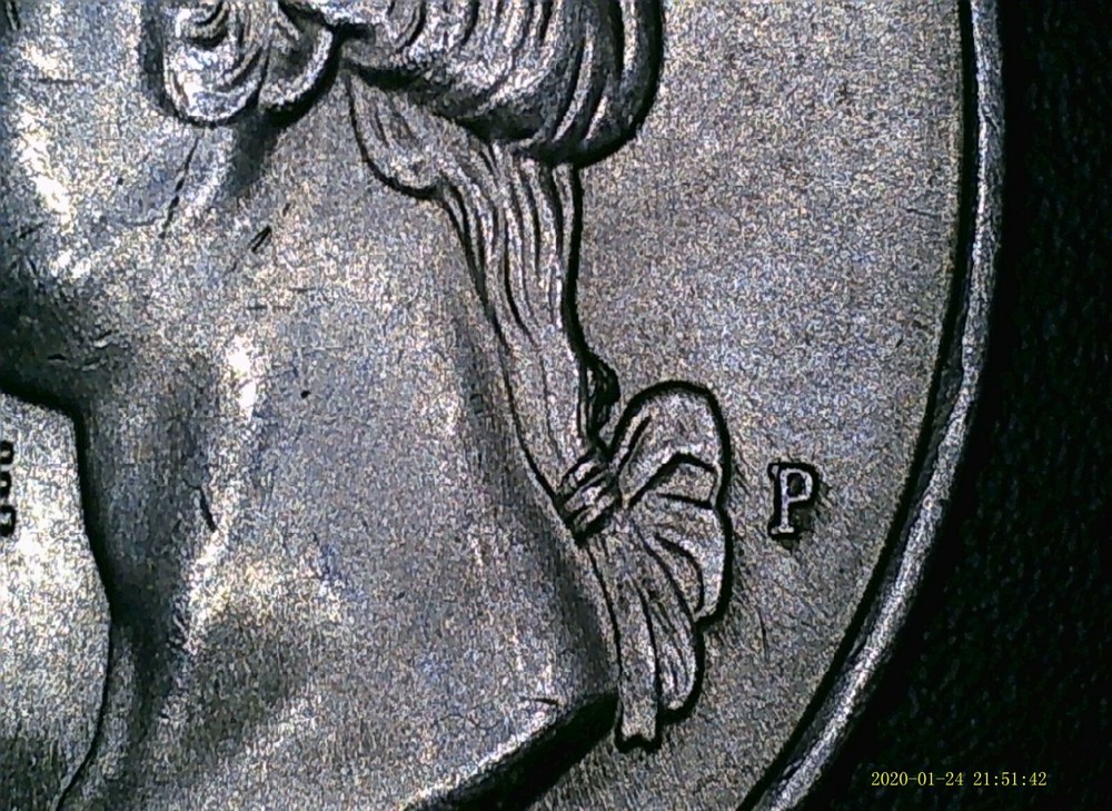 2021 Washington "Split Ends" obv. "Jester Hat" rev Chip Error coin