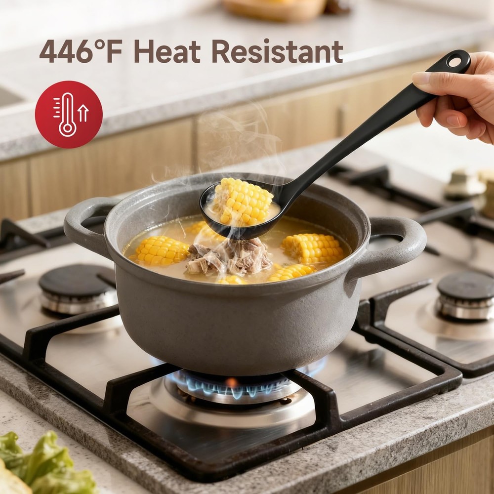 Staphynic Silicone Kitchen Utensils Set with 360° Rotating 7.3'' Large Holder...