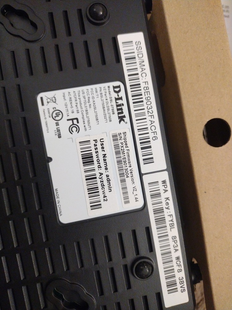 D-Link Verizon DSL-2750B 4-Port Wireless Router