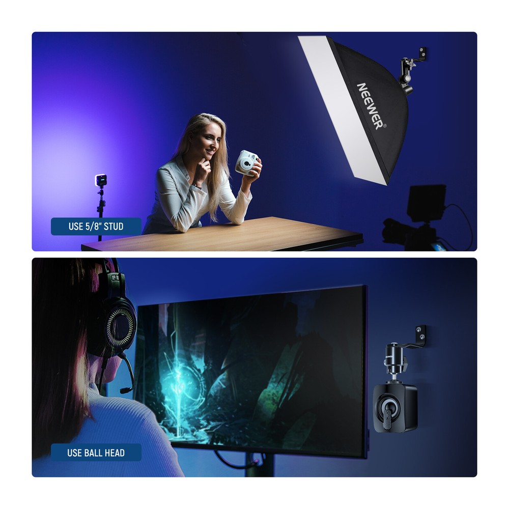 NEEWER 2 Pack E Type Wall Ceiling Mount, Ring Light Wall Mount Bracket