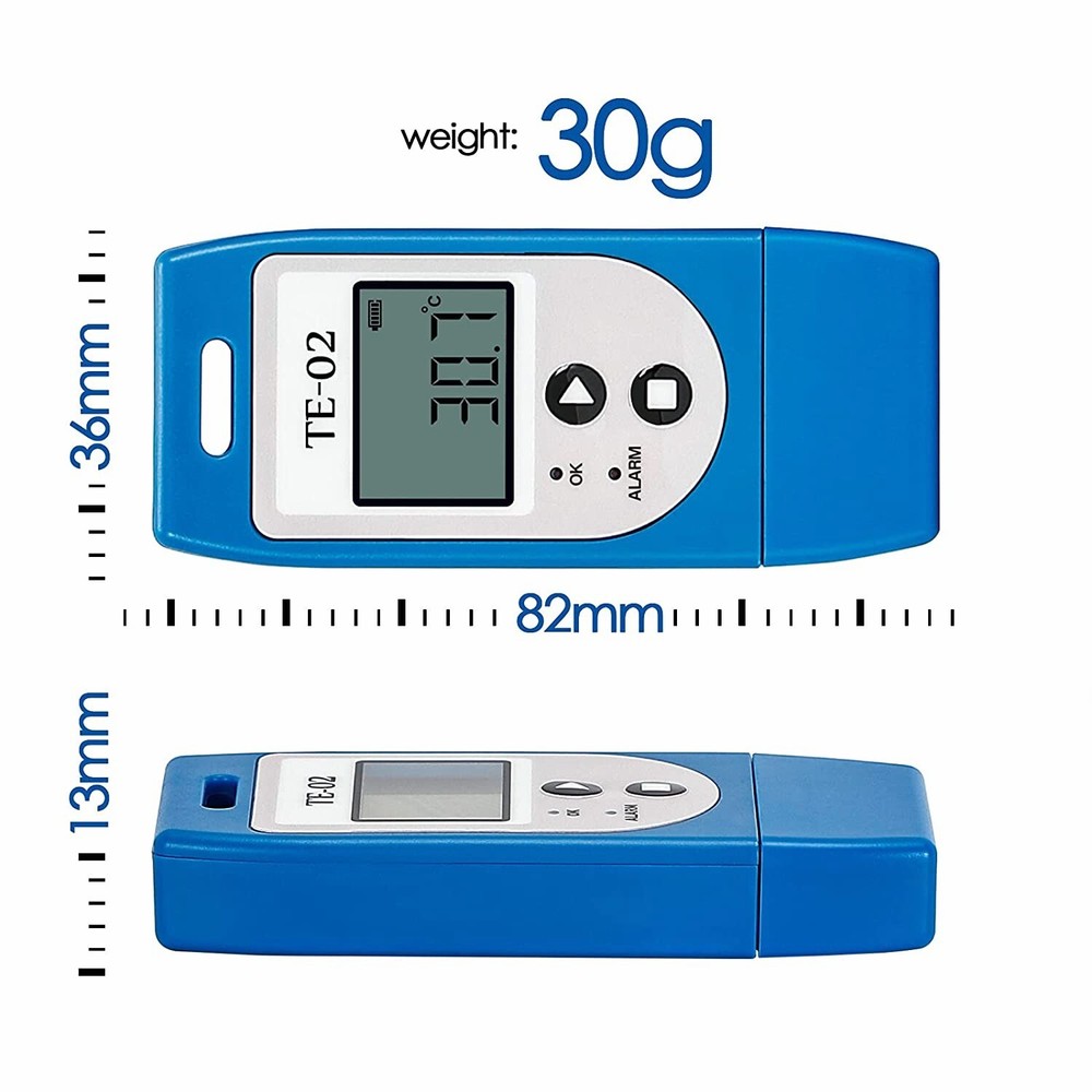 Temperature Data Logger, USB Temperature Data Recorder with PDF & CSV