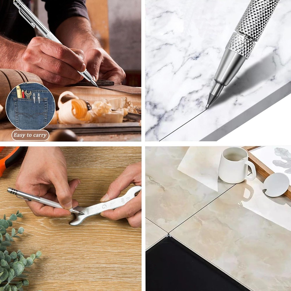 2PCS Tungsten Carbide Scriber Tool with Magnet with Extra 20 Replacement Mark...