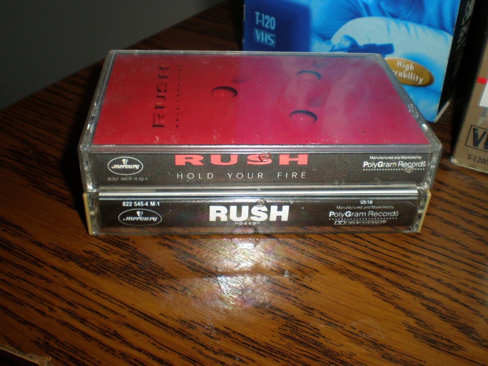 RUSH 2112 HOLD YOUR FIRE CASSETTE TAPES