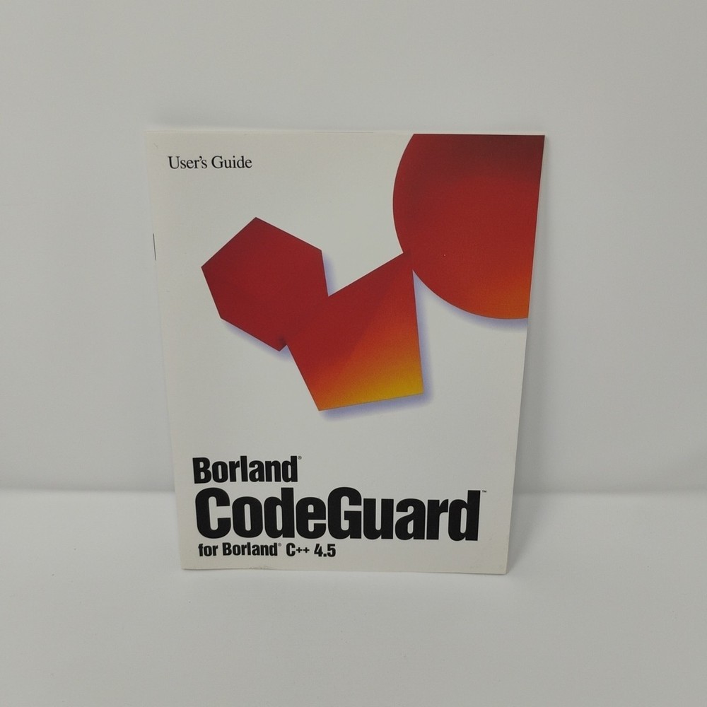 Borland CodeGuard For C++ Version 4.5 Sealed CD-ROM Software and User Guide