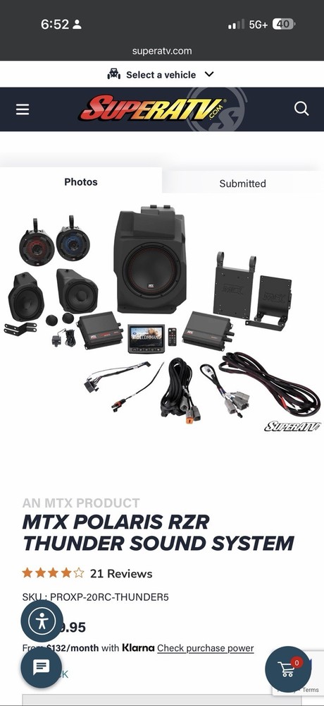 MTX 5 Speaker System for Proxp TurboR. Ride Command. Plug and Play. New