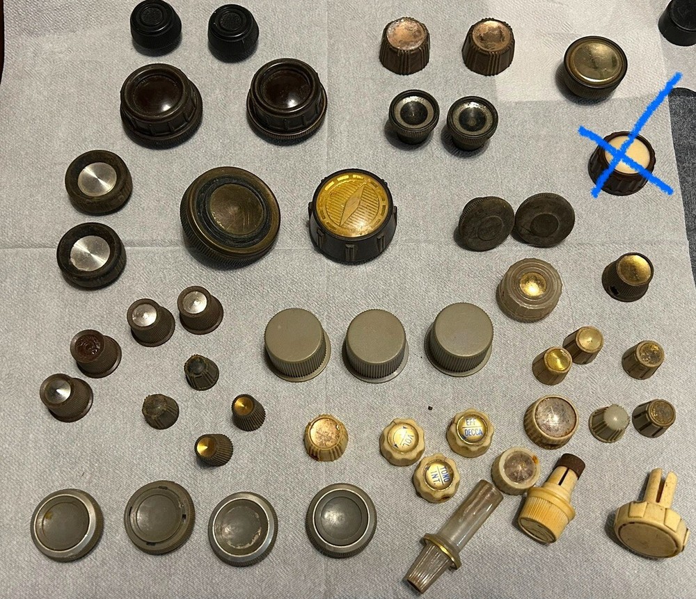 Vintage Radio and Stereo Knobs, Buttons, Knobs