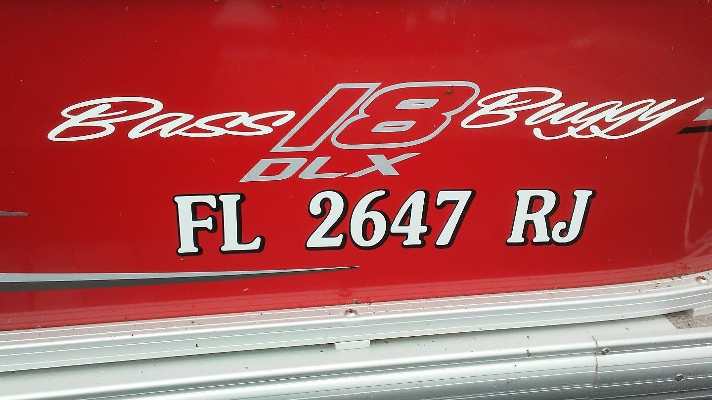 Boat Registration Numbers PAIR Lettering Decals Vinyl Vessel 3" X 18" hull